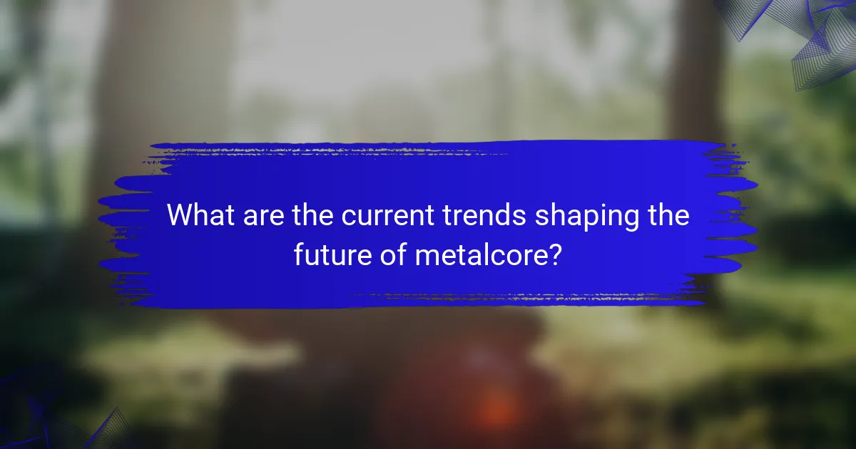 What are the current trends shaping the future of metalcore?
