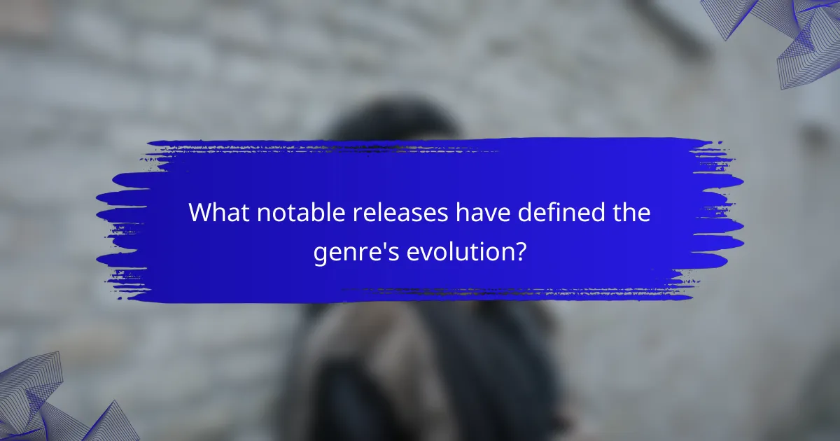 What notable releases have defined the genre's evolution?